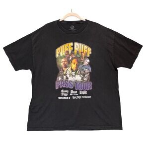 Snoop Dogg Puff Puff Pass Tour Part 2 Graphic T-Shirt Mens 2XL Hip Hop Rap